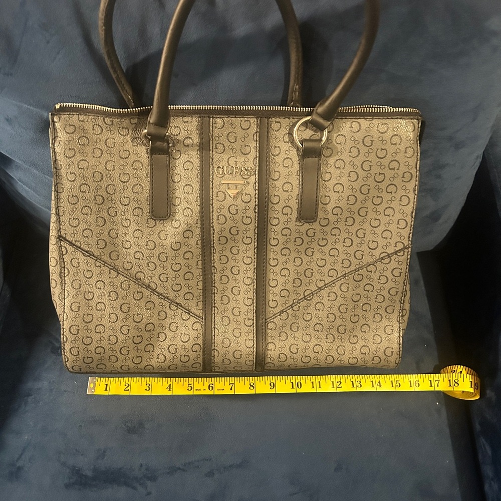 Guess Gray Structured Tote Bag